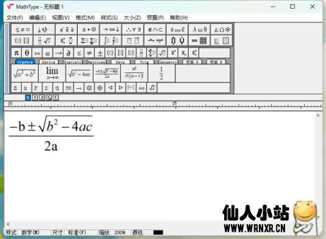数学公式编辑器MathType v7.6.0-仙人小站