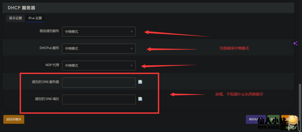 图片[5]-OpenWrt二级路由中继IPv6教程-仙人小站
