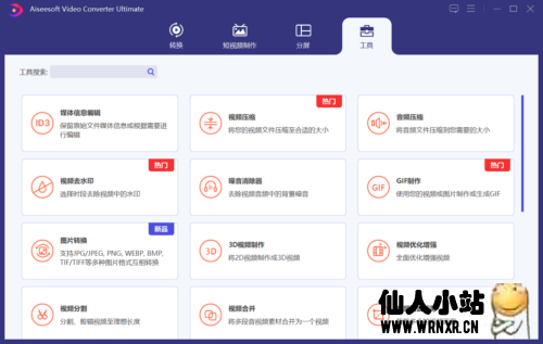 视频转换工具Aiseesoft Video Converter v10.8.38绿色版-仙人小站