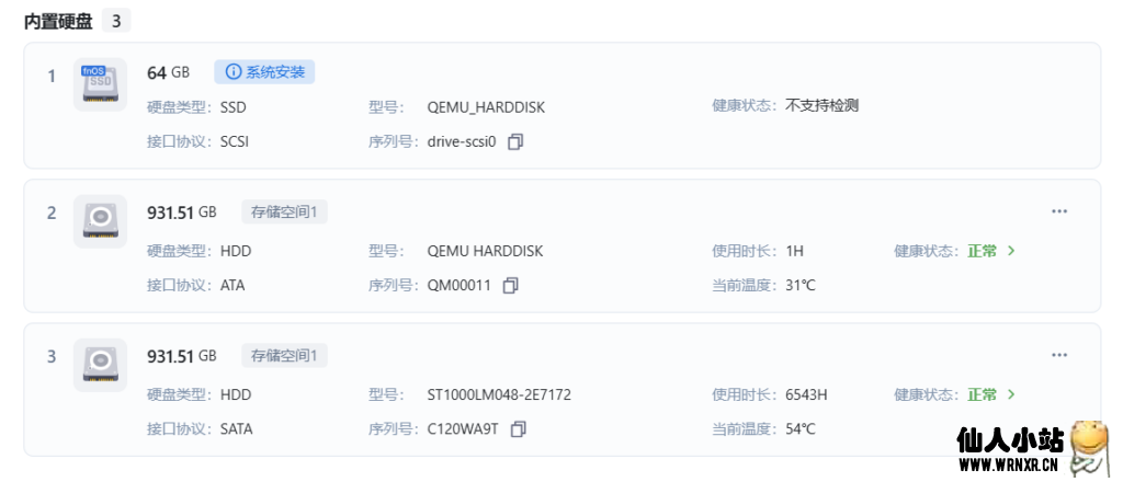 图片[3]-解决在PVE环境下飞牛云OS（fnOS）无法将USB硬盘与内置sata硬盘组RAID-仙人小站
