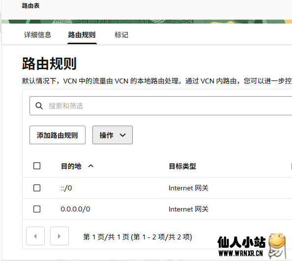 图片[2]-甲骨文云Oracle Cloud实例再新的vcn下无法联网解决方案-仙人小站